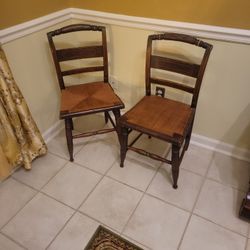 Pair Of Antique Early Hitchcock Style Chairs C 1820