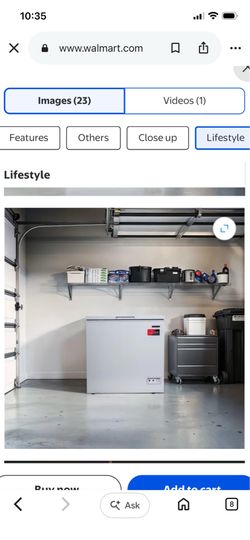 Frigidaire 7.0 cu ft Chest Freezer, White - Deep Freezer for Garage, Kitchen, Basement, Large Capacity for Bulk Storage