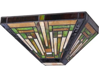 Retro Tiffany style 12" wall sconce - 2 new in box