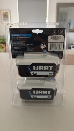 HART 20V 4Ah Batteries – 2 Pack – Brand New Sealed