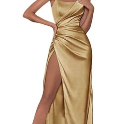 Bridesmaid/prom/formal Gold Dress 
