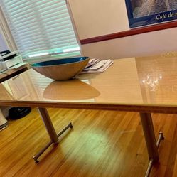 Bamboo Glass top dining table