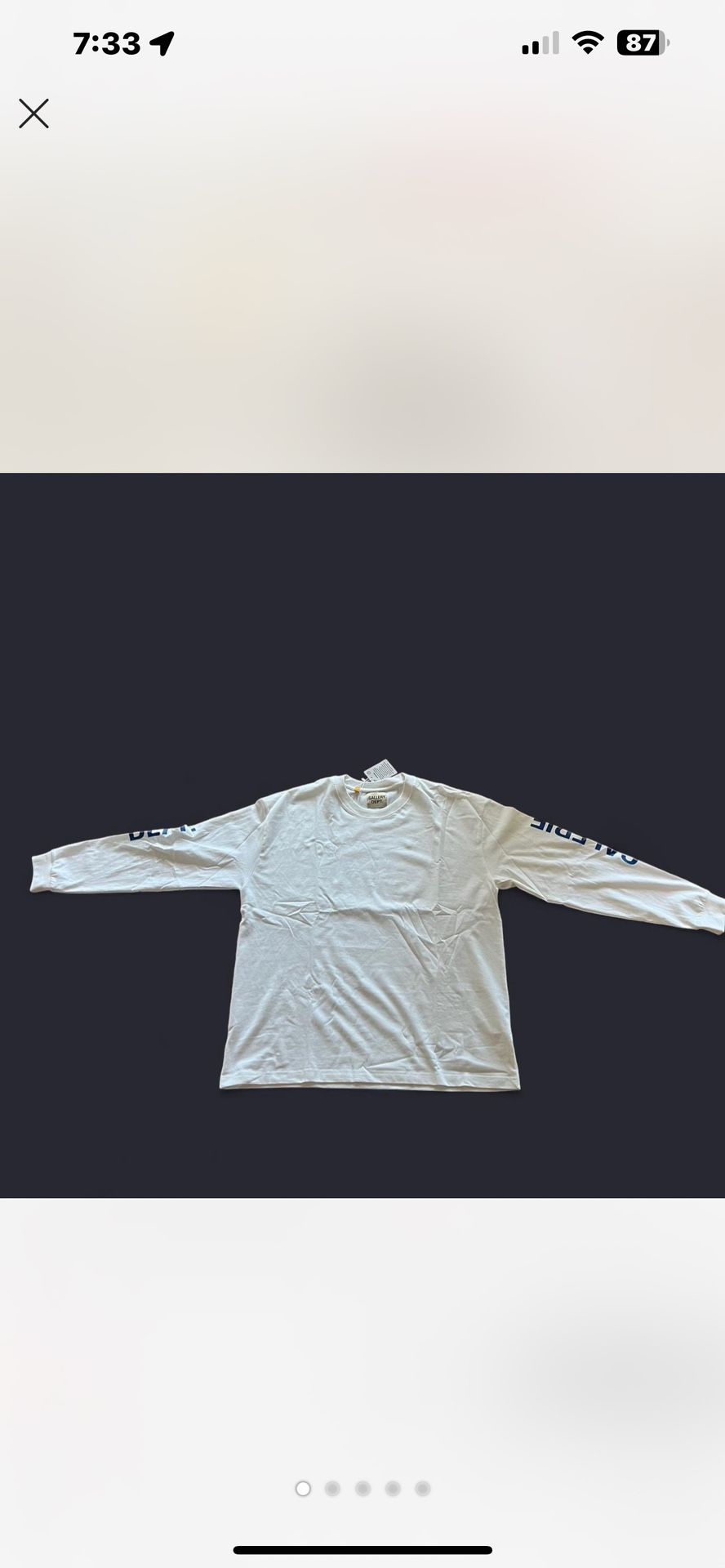 Gallery Dept Long Sleeve Shirt – White – Size Xl – Excellent Condition