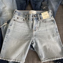 Abercrombie & fitch Boys Denim Shorts 7/8