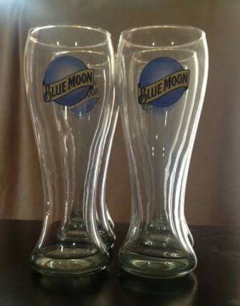 New Blue Moon Pilsner Beer Glasses