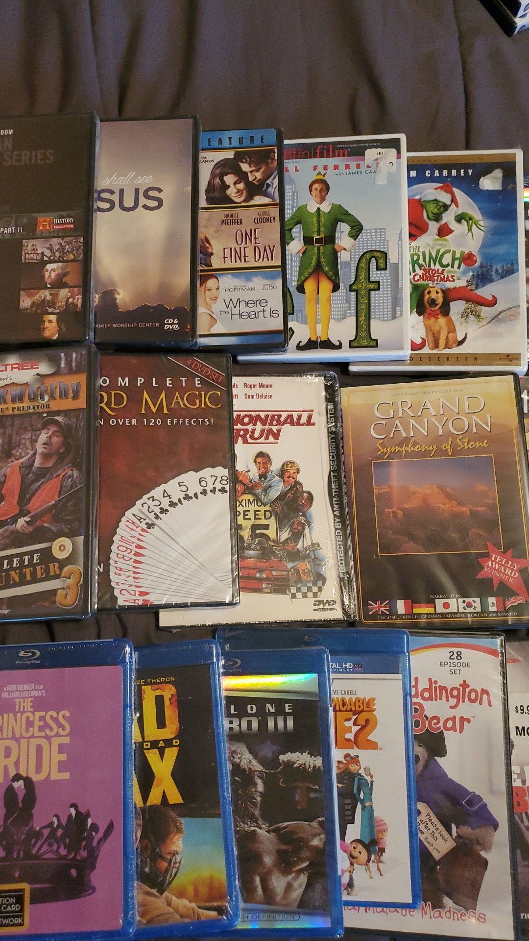 (19) NEW SEALED DVDs/BluRays movies