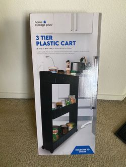 Brand New 3 Tier Plastic Cart (available in black color only)