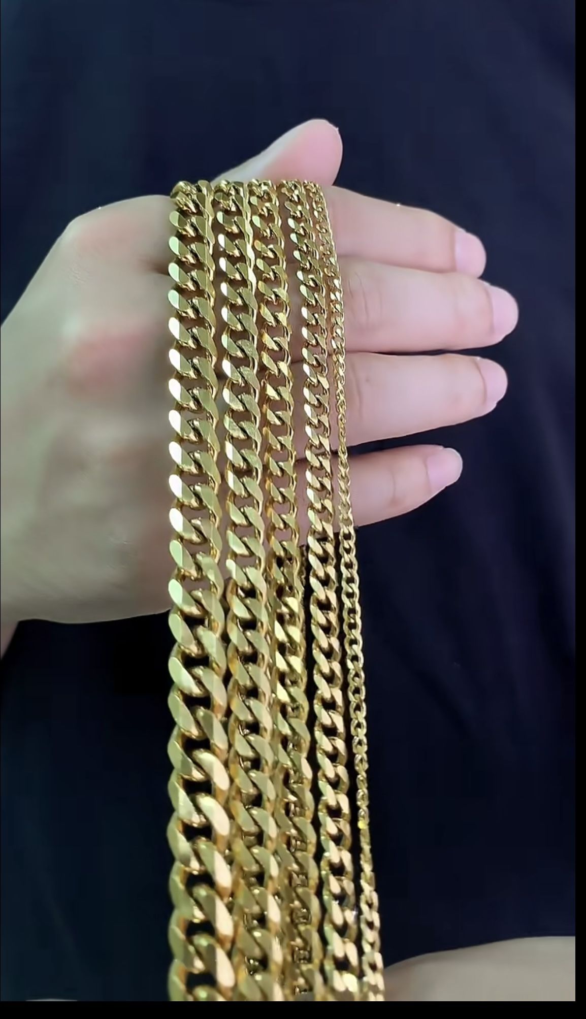 🔥 Gold Cuban Chains – High Shine – New 🔥