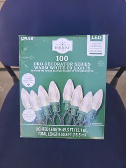 Holiday Time 100 C9 LED Warm White Christmas Lights