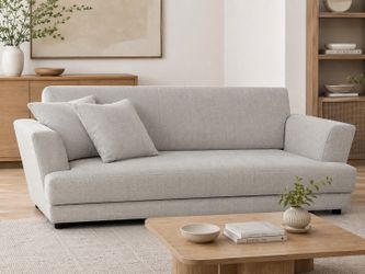 3 seater light grey modern couch
