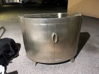 Silver Color Wooden Entry Table