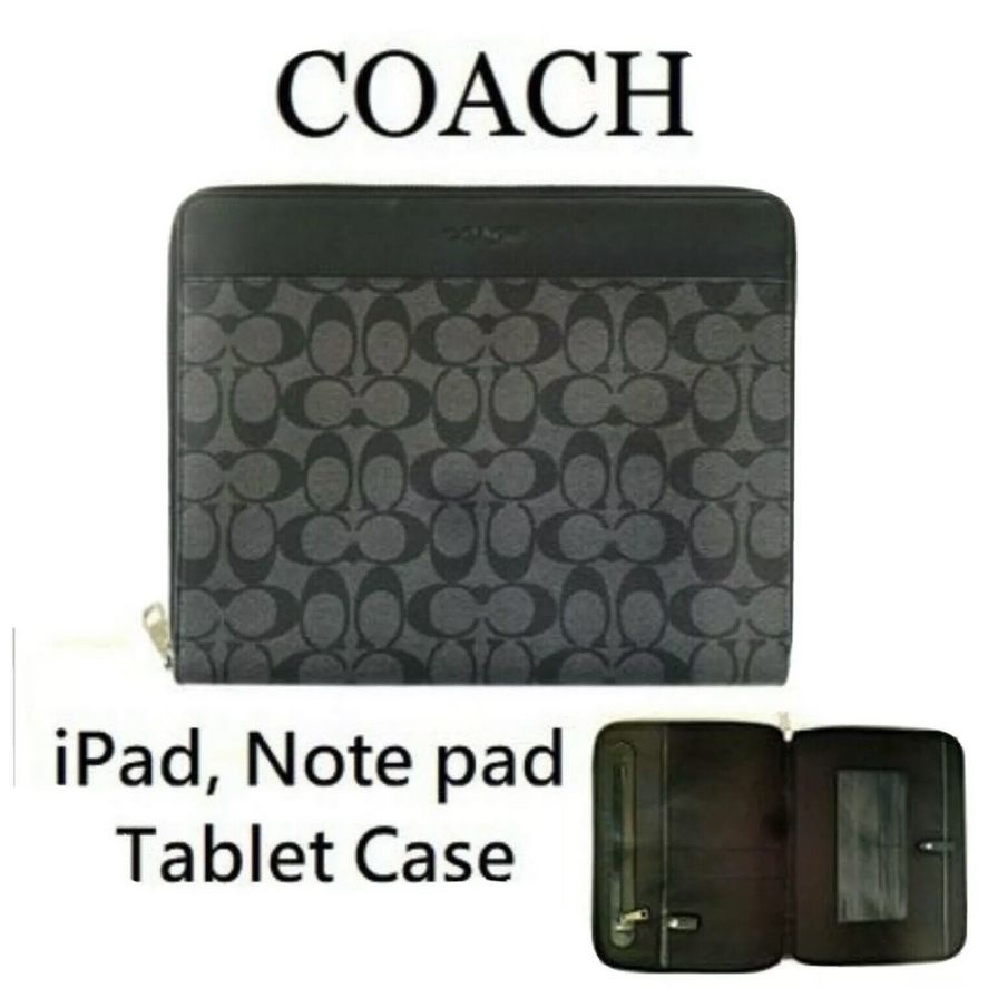 Coach Case. Charcoal Black New! For iPad Surface Tablets Etc