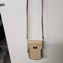 Ladies Small Crossbody. Clear Back To See Phone