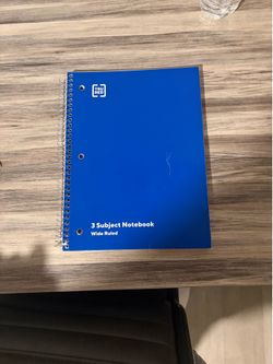 Tru Red Blue 3 subject notebook