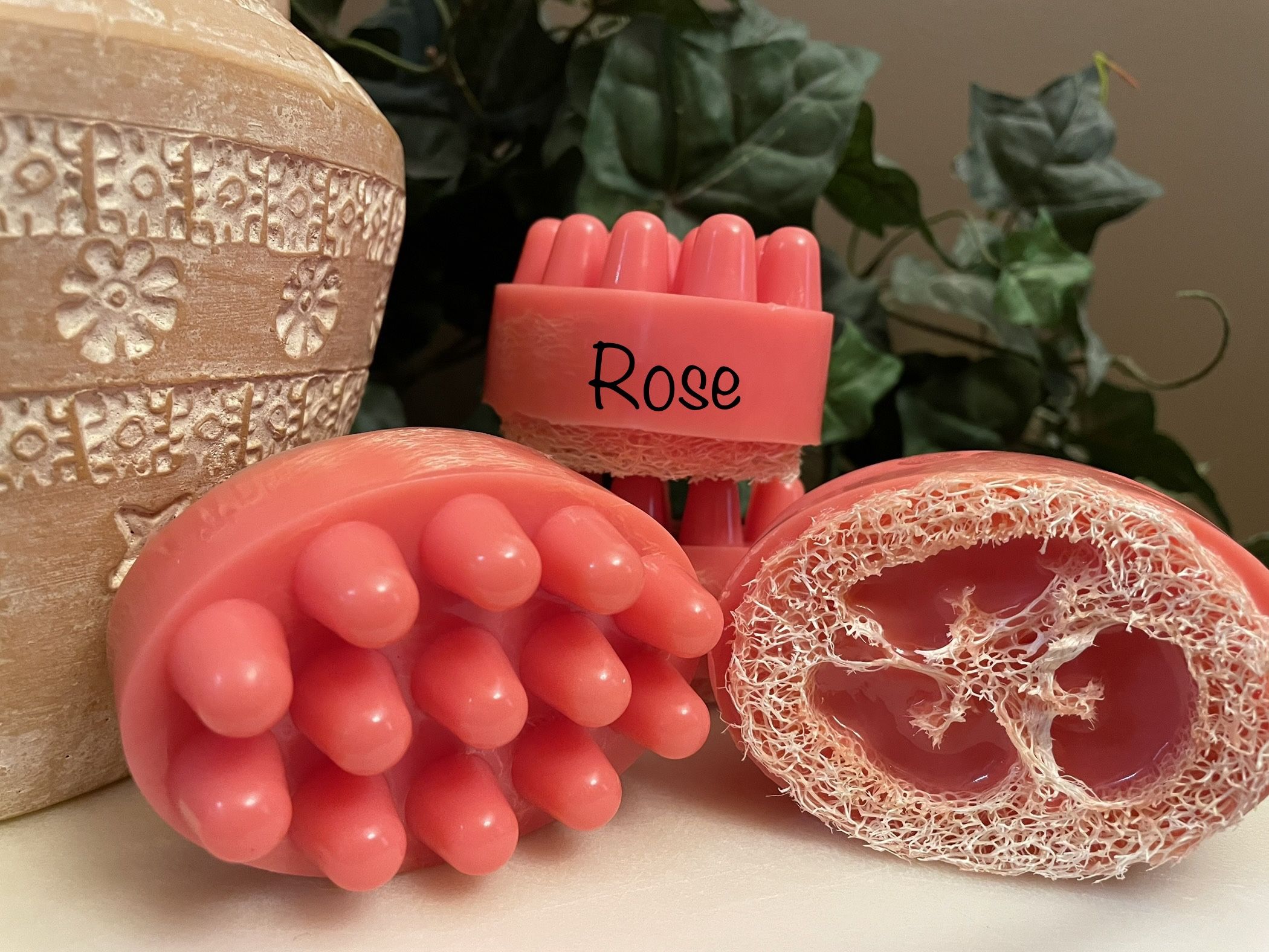 Handmade Soaps Massage Bar With Loofah
