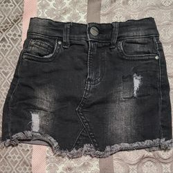 Black Denim Skirt