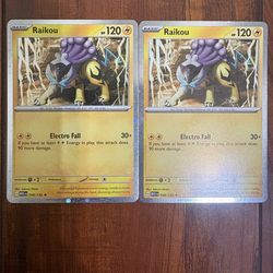 Pokemon Raikou 48/132 Mega Evolution Black Star Promo Holo Lot of 2! NM/M