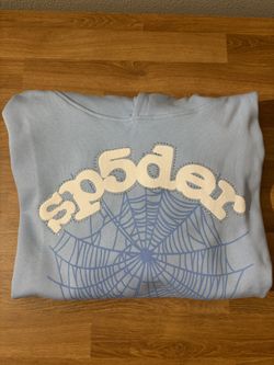 Sky Blue Sp5der Hoodies