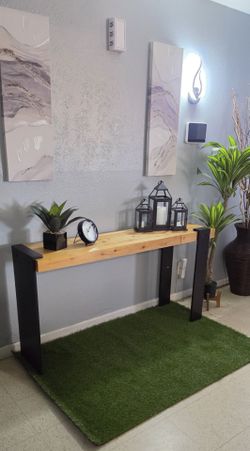 Rustic Industrial Console Table - 60" Entryway Table - Multi 🌱