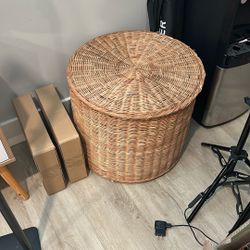 Wicker Ottoman 