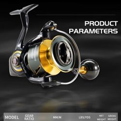 Fishing Reel SW8000 Reels Spinning Reels Metal Spool and Handle for Saltwater and Freshwater Fishing
