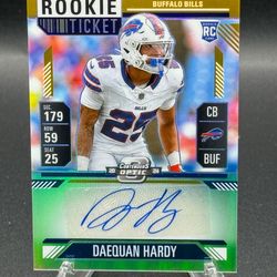 2024 Contenders Optic Rookie Ticket Gold Prizm #189 Daequan Hardy RC Auto #/10