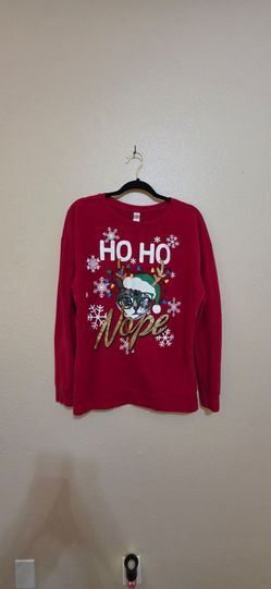 Red Christmas Cat Graphic Sweatshirt