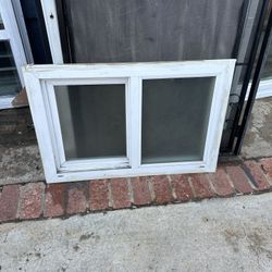 Bathroom Windows 🪟double panel vinyl retrofit privacy glass Height 21 inches  Width 33 inches 