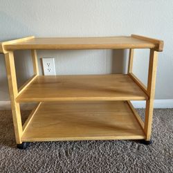 Wood TV Stand / Rolling Cart