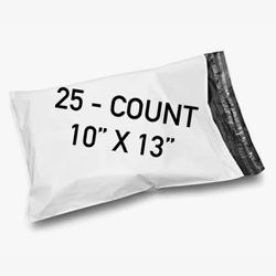 New 25-Pack of 10x13 White Poly Mailer Shipping Bags