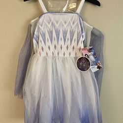 New! Disney Elsa Light Up Deluxe Costume w/ Hair Clip
