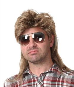 #9) Kaneles Mullet Wigs for Men 80s Costumes Fancy Party Accessory Cosplay Halloween Wig (Light Brown)