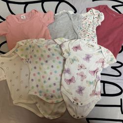 0-3 month Short Sleeve Onesies Bodysuits