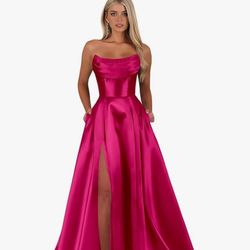 Pink Ball Gown Homecoming Dress Size 8