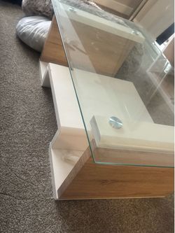 Glass coffee table