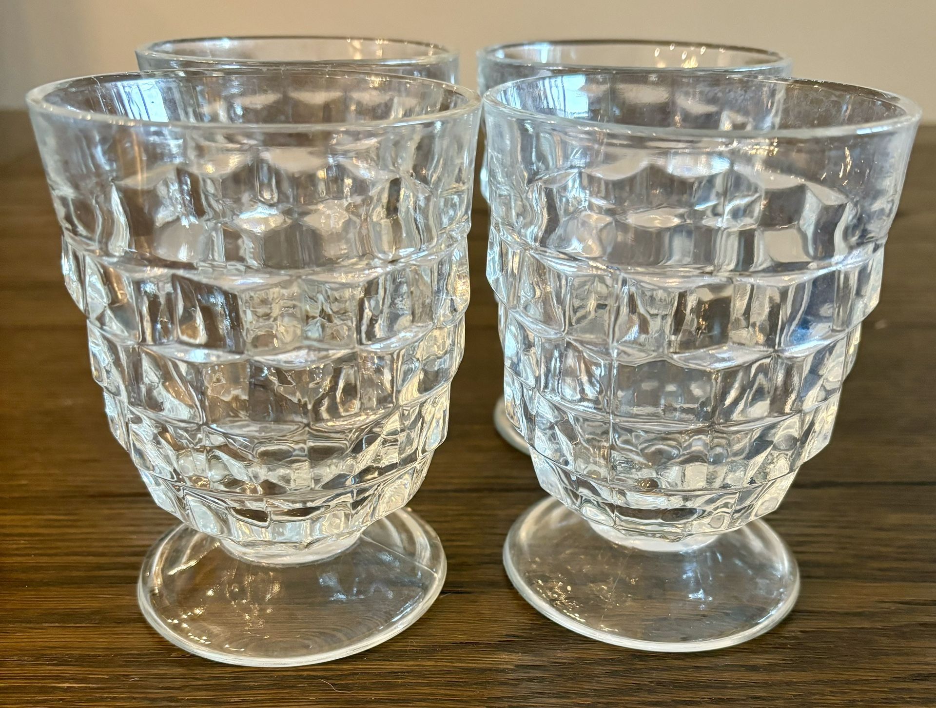 4 Fostoria Goblets With Stems Vintage Antique 1920s