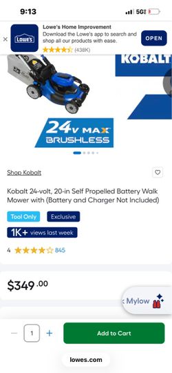 Kobalt 24v mower