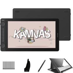 HUION Kamvas 13 (Gen 3) Drawing Tablet with Screen, 13.3-inch Full-Laminated Art Tablet with 2nd Canvas Glass Adjustablet Stand, PenTech 4.0, 16384 Pe
