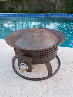 Fire Pit Portable Liquid Propane Outdoor FirePit 54000 BTUs Steel Round Brazier Chimenea Fire Pit BOND 18.5 in