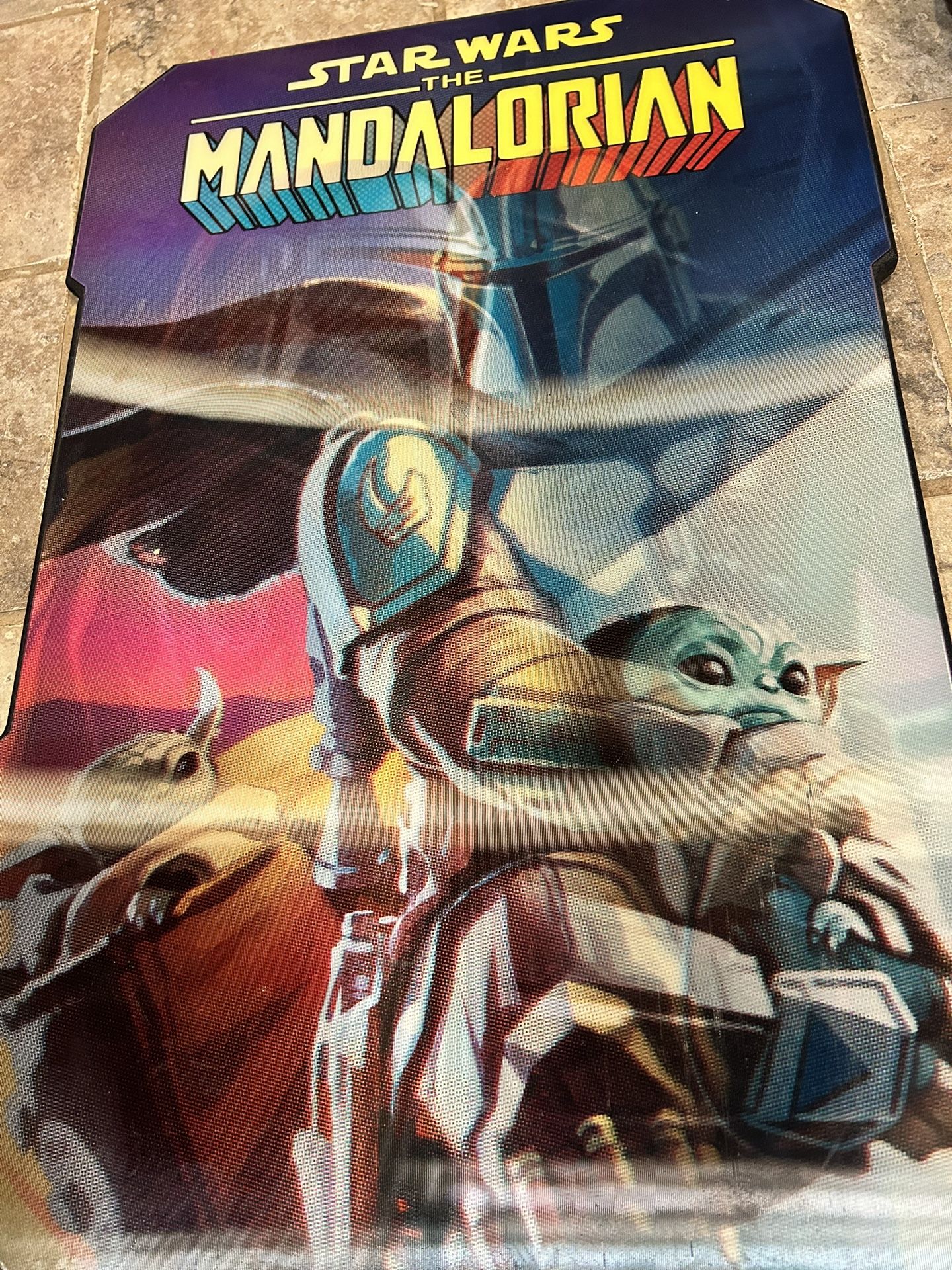 Collectible Disney Star Wars Mandalorian 3D Wall Art 19” x 13”