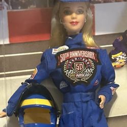 Limited Edition 50th Anniversary NASCAR Barbie New In Box 