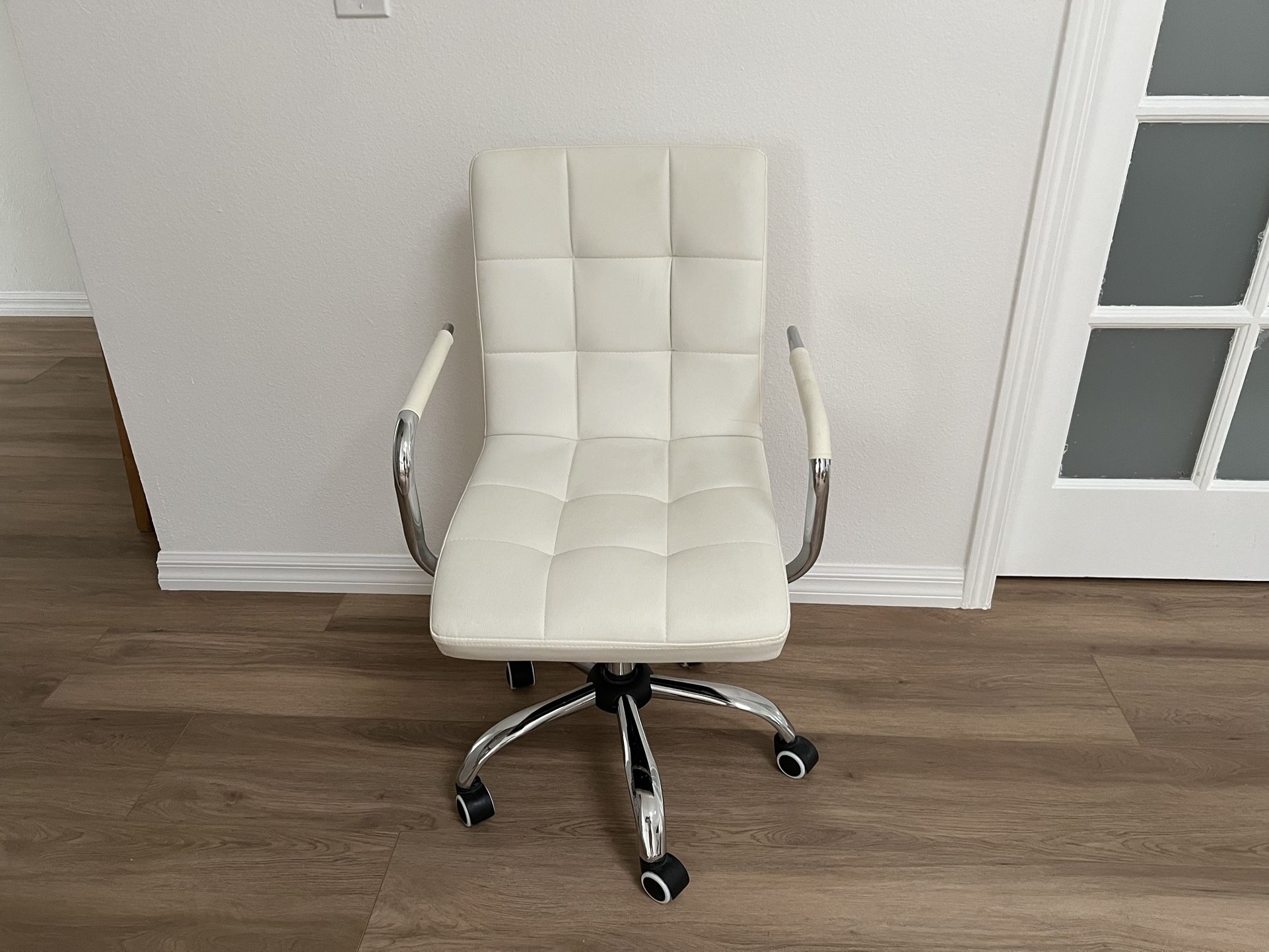 White Adjustable Desk Chair $35