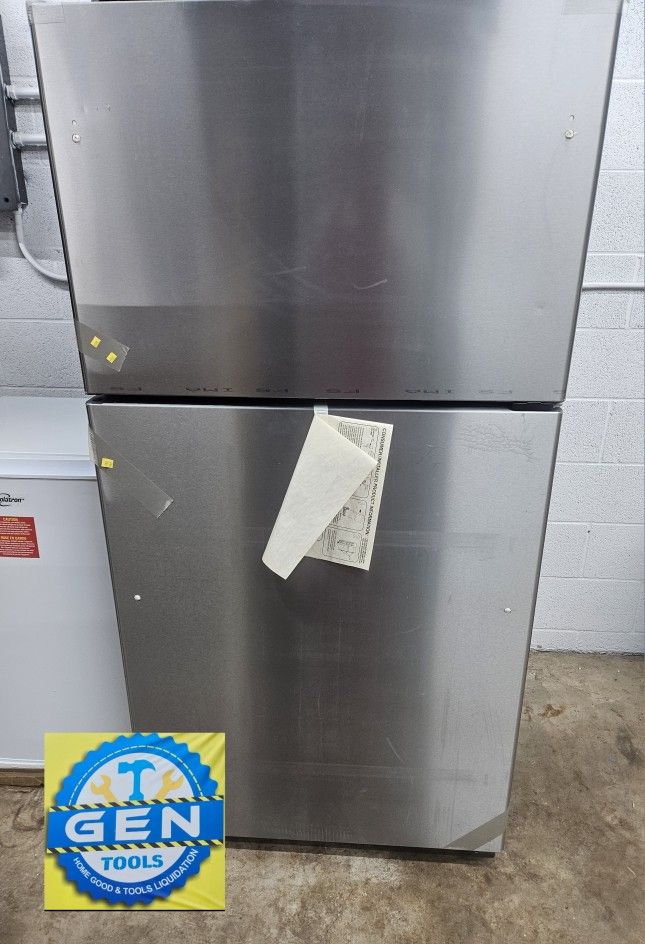 GE
21.9 cu. ft. Top Freezer Refrigerator in Fingerprint Resistant Stainless Steel, Garage Ready
