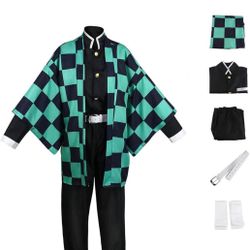 Adult Men Kimonos Robe Cosplay Costume Women Kimono Dress Halloween Outfit Size: L