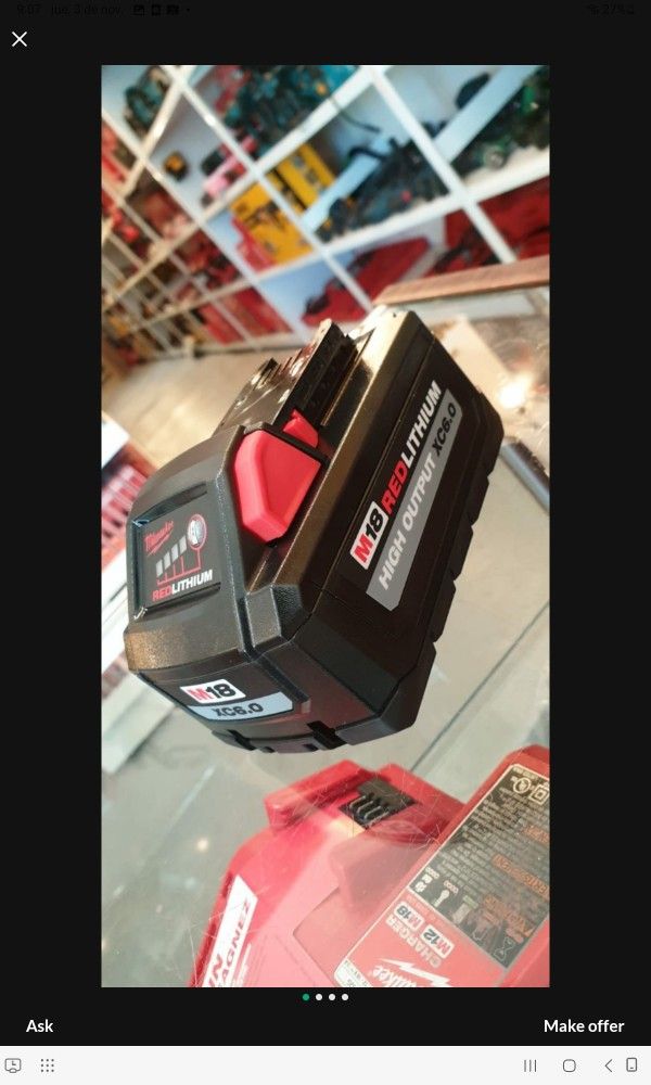 MILWAUKEE M18 BATTERY 6.0 AH 