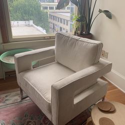 Unique white armchair