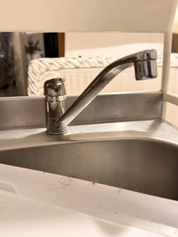 aluminum countertop with sink