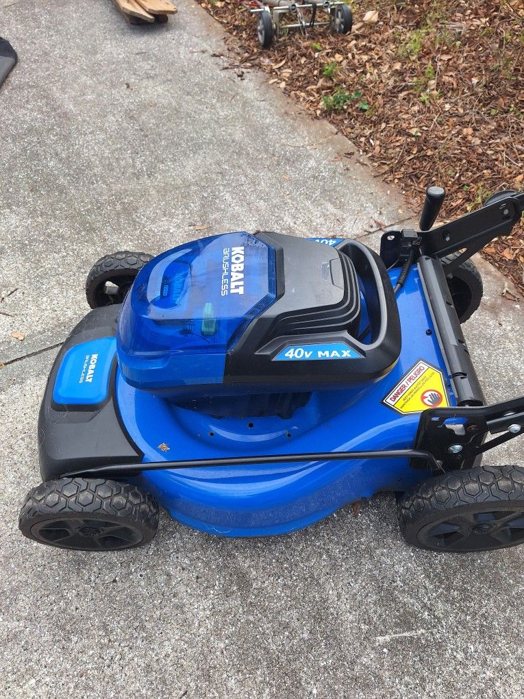 Free lawn mower battery operated. Call steve (contact info removed)
