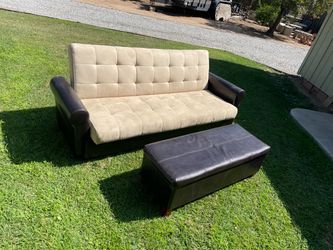 Futon with footstool