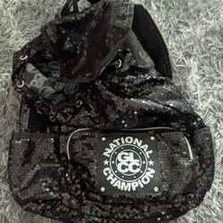 Sparkly Black Cheer Backpack 